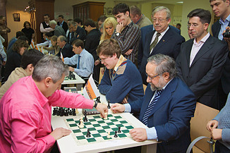 Участники шахматного блиц-турнира